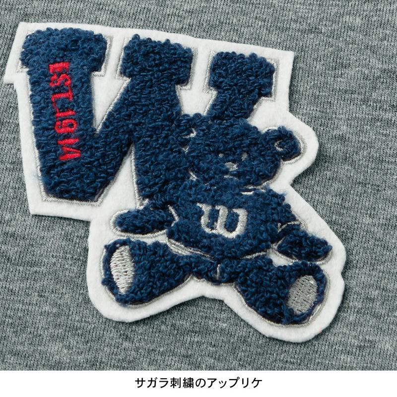 １枚でサマ見え！サガラ刺繍裾レイヤード長袖Ｔシャツ（ウイルソン/Wilson）