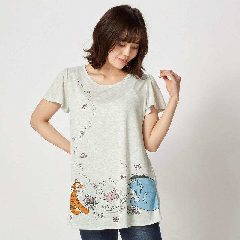 【おうちディズニー化計画】フレアチュニックＴシャツ（選べるキャラクター）（ディズニー）
