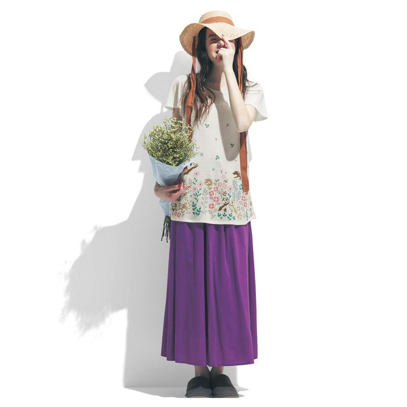 【おうちディズニー化計画】フレアチュニックＴシャツ（選べるキャラクター）（ディズニー）