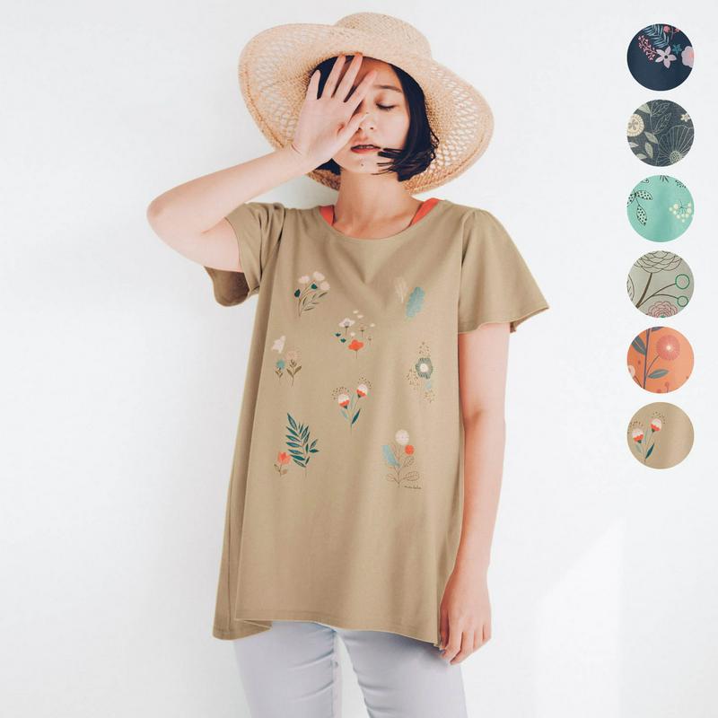 フェイクレイヤードチュニックＴシャツ「ミニラボ」【綿１００％】（mini labo）