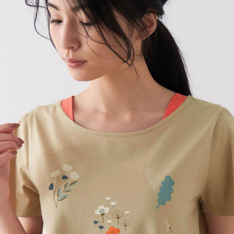 フェイクレイヤードチュニックＴシャツ「ミニラボ」【綿１００％】（mini labo）