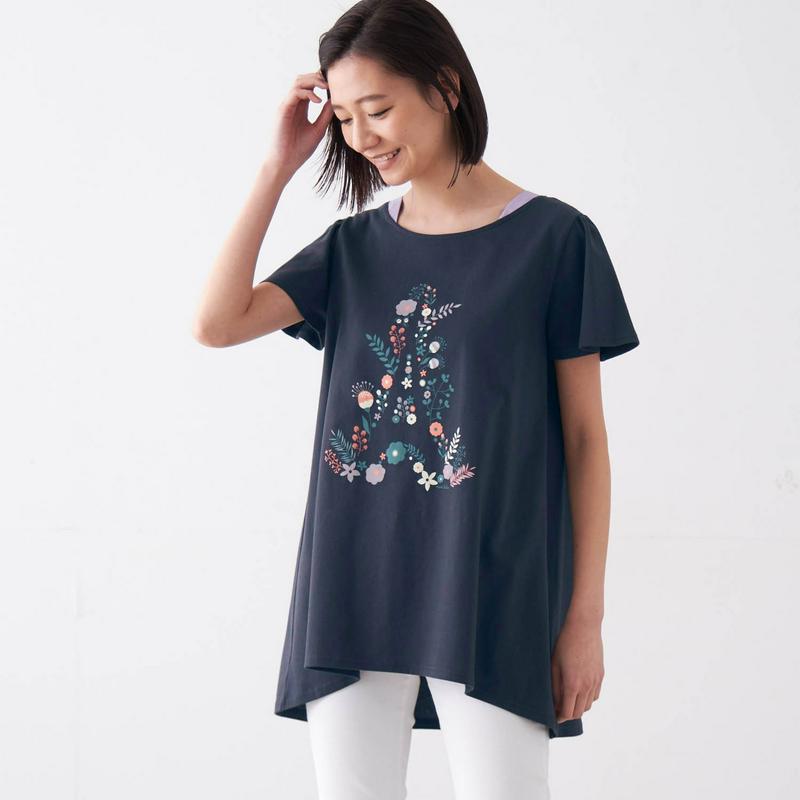 フェイクレイヤードチュニックＴシャツ「ミニラボ」【綿１００％】（mini labo）