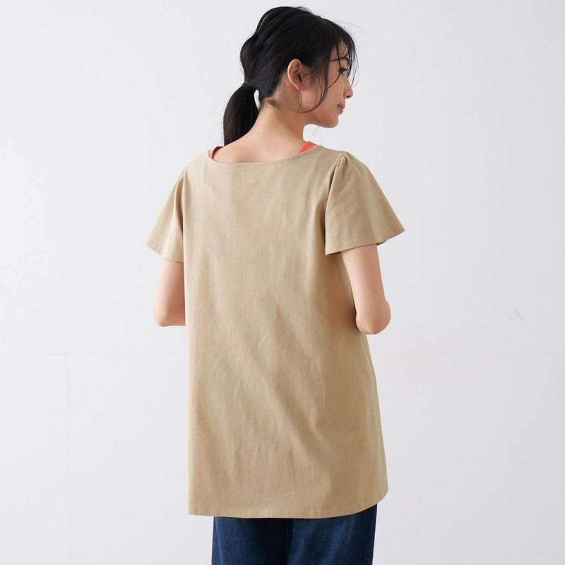 フェイクレイヤードチュニックＴシャツ「ミニラボ」【綿１００％】（mini labo）