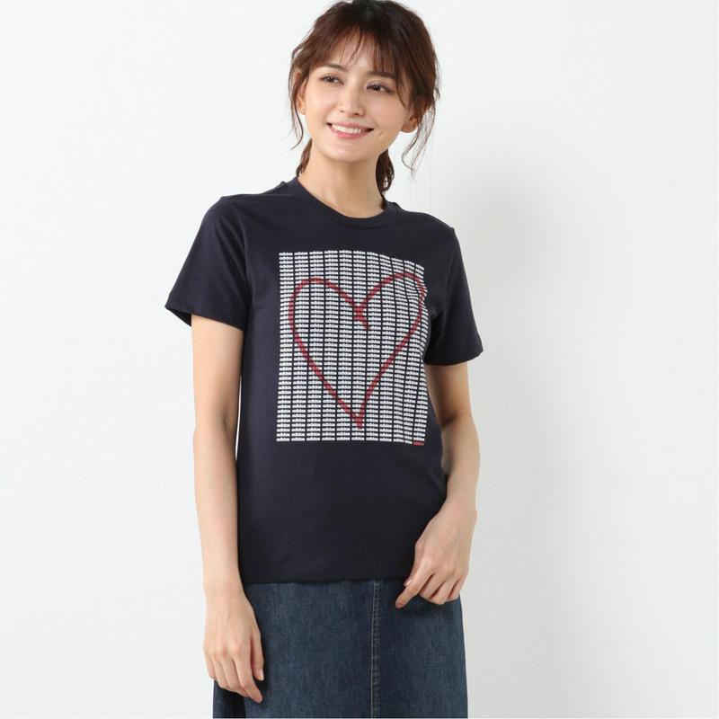 ハート＆ロゴがかわいいプリントＴシャツ（アディダス/adidas）