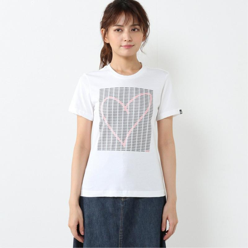 ハート＆ロゴがかわいいプリントＴシャツ（アディダス/adidas）