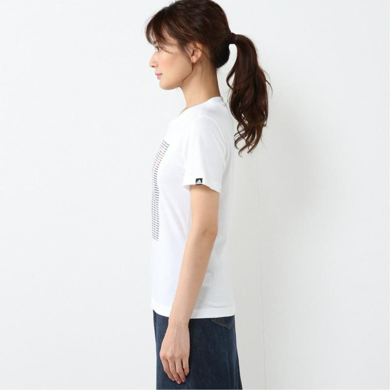 ハート＆ロゴがかわいいプリントＴシャツ（アディダス/adidas）