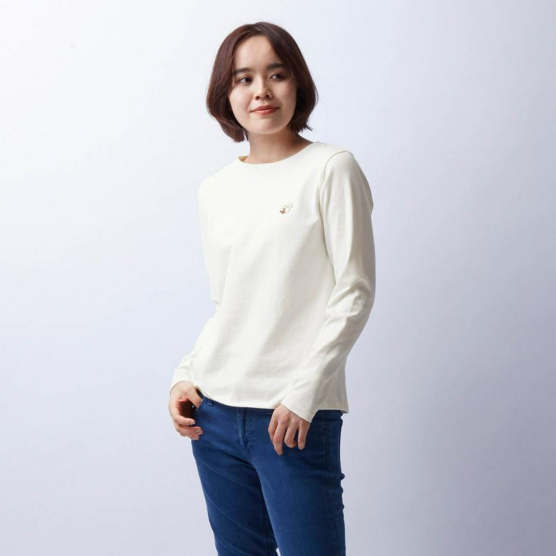 ワンポイント長袖Ｔシャツ【Ｓ～ＬＬ】「ミッキーモチーフ」（ディズニー）