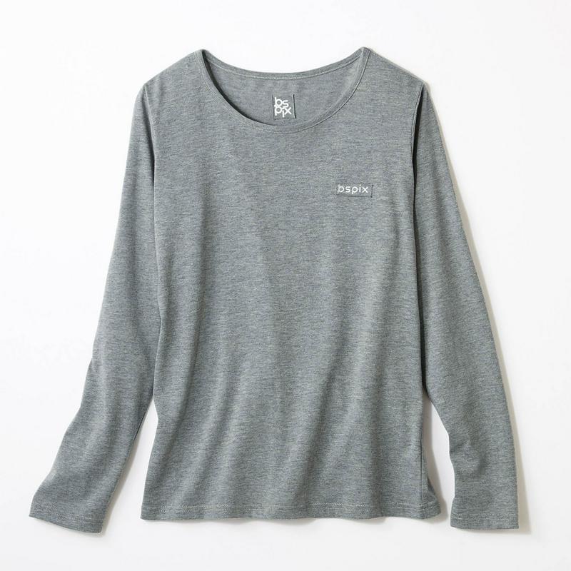 安心＆キレイなネックライン◎長袖Ｔシャツ【ＵＶケア・吸汗速乾】（ビースピックス／bspix）