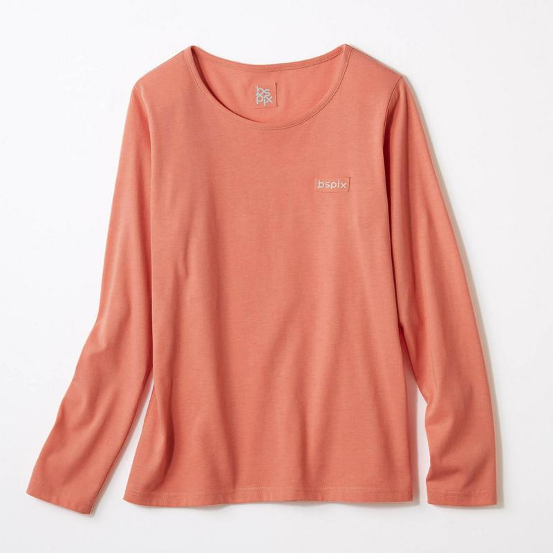 安心＆キレイなネックライン◎長袖Ｔシャツ【ＵＶケア・吸汗速乾】（ビースピックス／bspix）