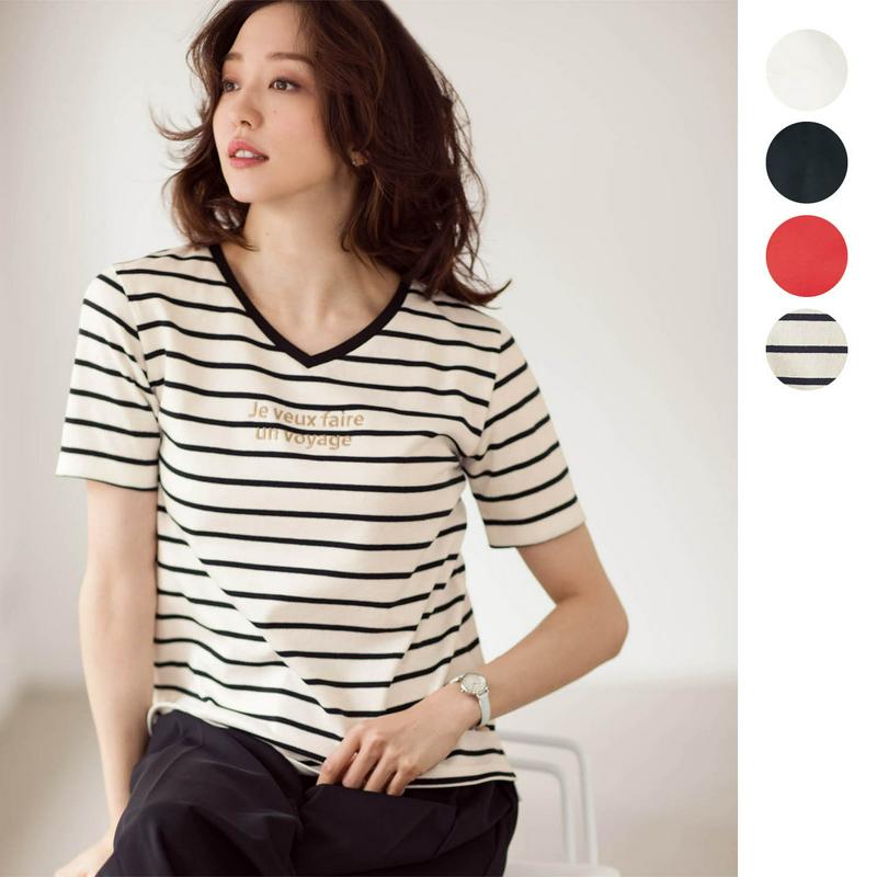綿１００％ピマコットン大人のキレイめロゴＴシャツ【汗ジミ防止】（スタイルノート/StyleNote）