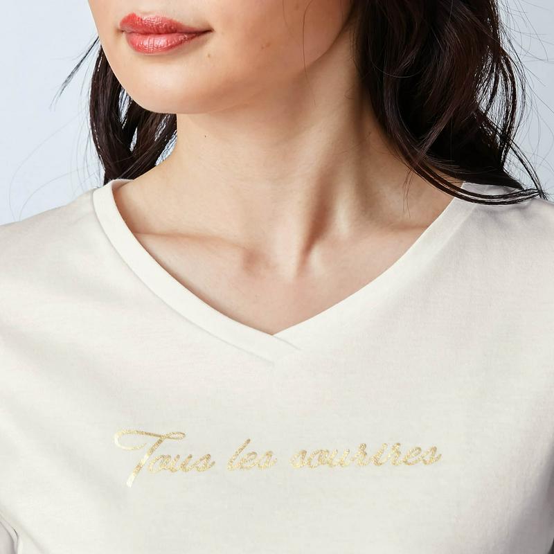 綿１００％ピマコットン大人のキレイめロゴＴシャツ【汗ジミ防止】（スタイルノート/StyleNote）