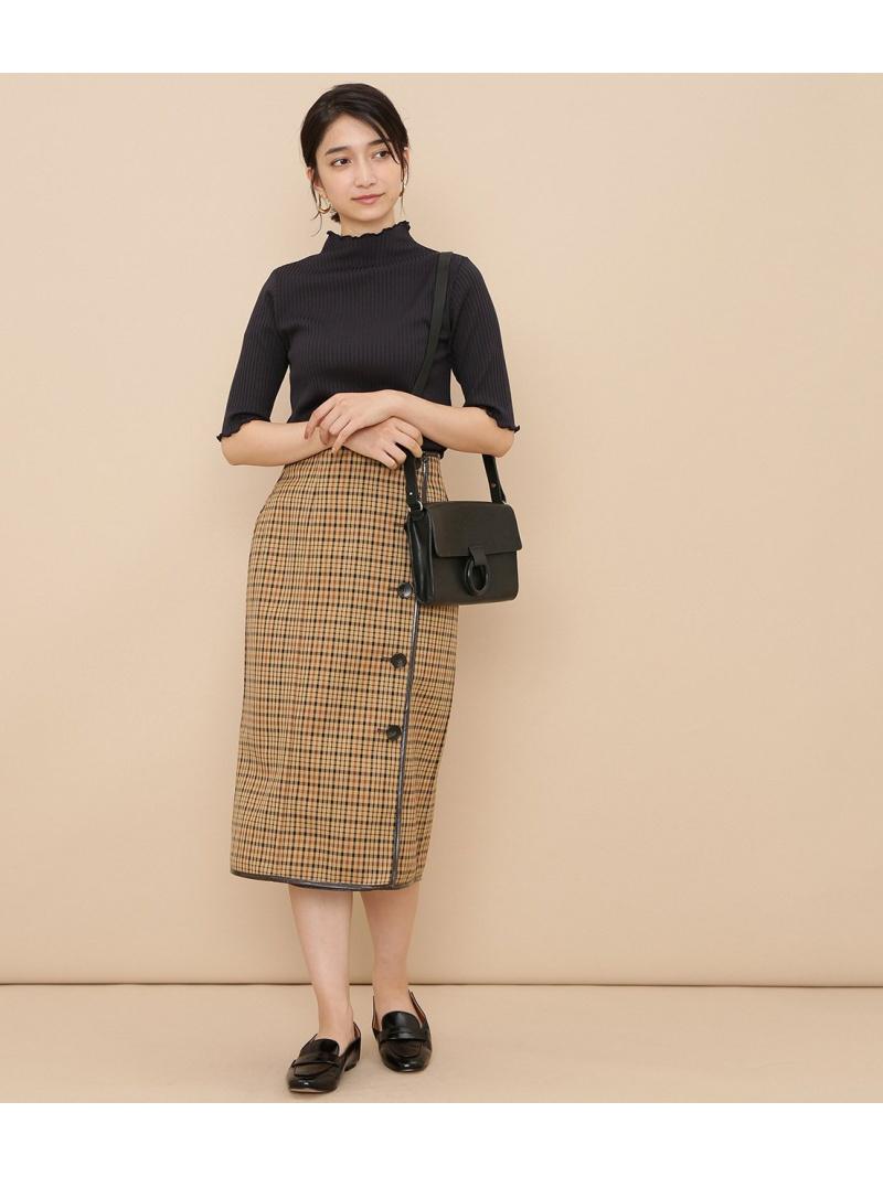 リバーシブルエナメルチェックスカート