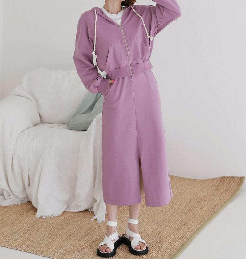 【新作10%OFF】フードジップアップ&スカートSET・全3色・t47901 レディース【ops】【韓国 ファッション セットア