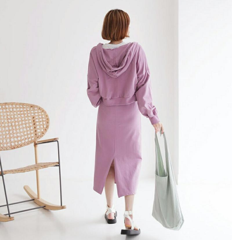 【新作10%OFF】フードジップアップ&スカートSET・全3色・t47901 レディース【ops】【韓国 ファッション セットア