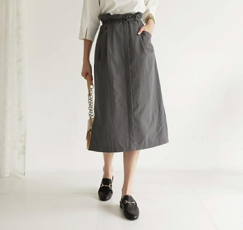 【新作10%OFF】ベルト付ロングスカート・全3色・b47908 レディース【sk】【韓国 ファッション ボトムス スカート ロ