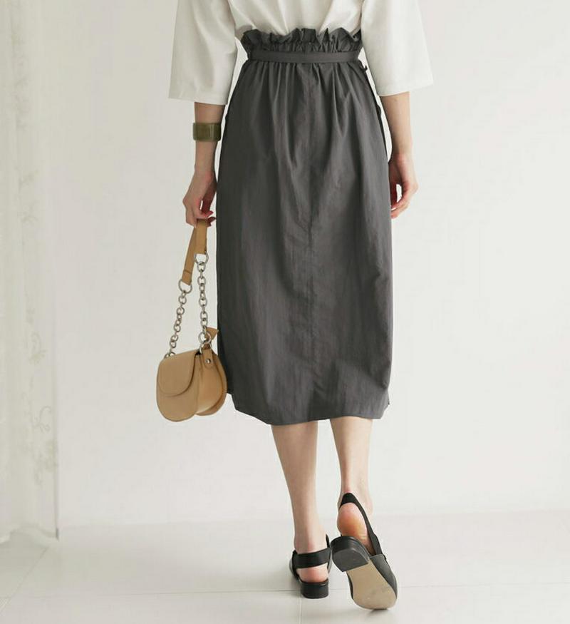 【新作10%OFF】ベルト付ロングスカート・全3色・b47908 レディース【sk】【韓国 ファッション ボトムス スカート ロ