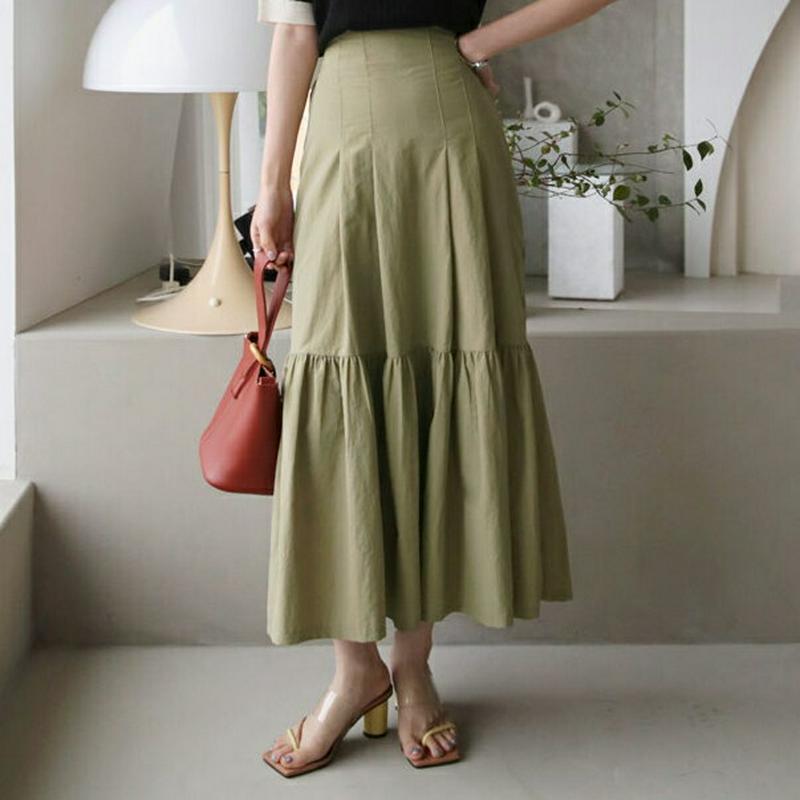 【新作10%OFF】タックギャザースカート・全3色・t63555 レディース【sk】【韓国 ファッション スカート ロング ロン
