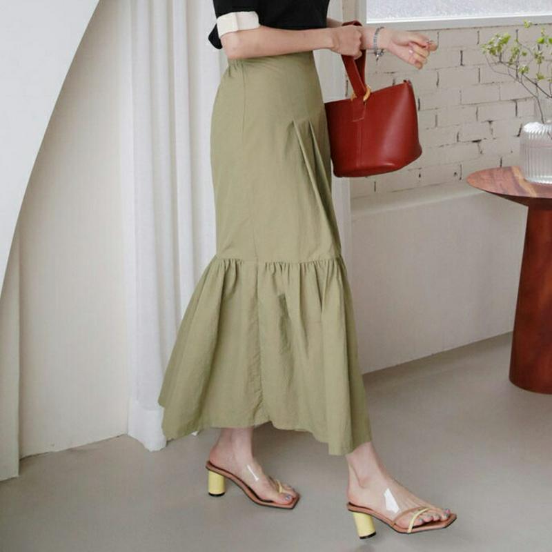 【新作10%OFF】タックギャザースカート・全3色・t63555 レディース【sk】【韓国 ファッション スカート ロング ロン