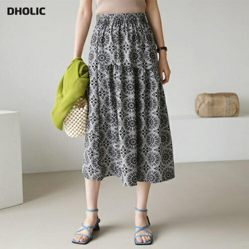 【新作10%OFF】パターンロングスカート・全2色・b63554 レディース【sk】【韓国 ファッション スカート ロング ロン