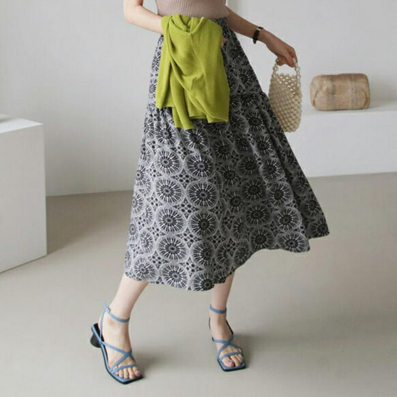 【新作10%OFF】パターンロングスカート・全2色・b63554 レディース【sk】【韓国 ファッション スカート ロング ロン