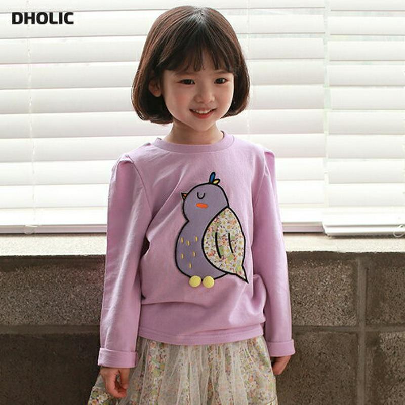 【新作10%OFF】OWLミニポンポンTシャツ・u04825 キッズ【3~8才】【tops】【トップス Tシャツ 長袖 ロンT 