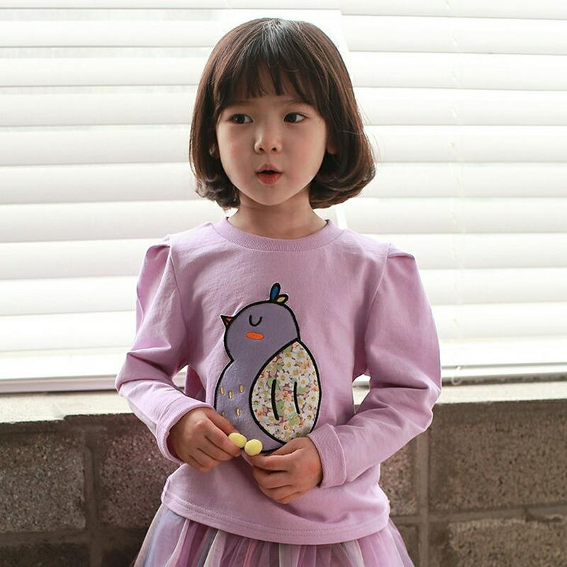 【新作10%OFF】OWLミニポンポンTシャツ・u04825 キッズ【3~8才】【tops】【トップス Tシャツ 長袖 ロンT 