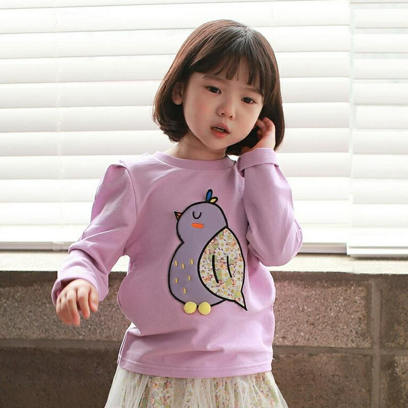 【新作10%OFF】OWLミニポンポンTシャツ・u04825 キッズ【3~8才】【tops】【トップス Tシャツ 長袖 ロンT 