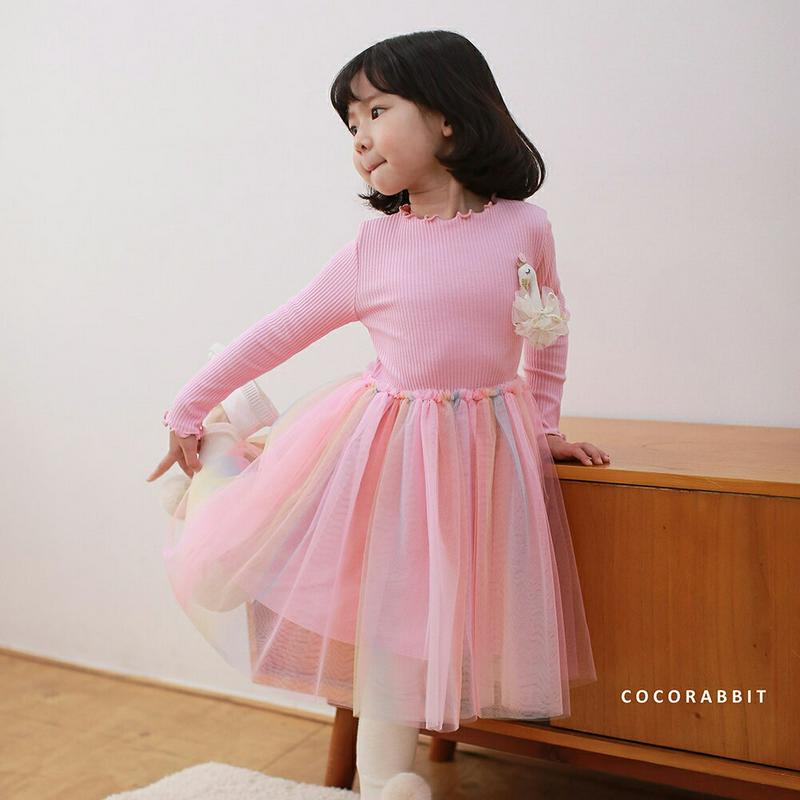 【新作10%OFF】swanカラフルチュールワンピース・u04835 キッズ【3~8才】【ops】【ワンピース ミディ丈 ミディ