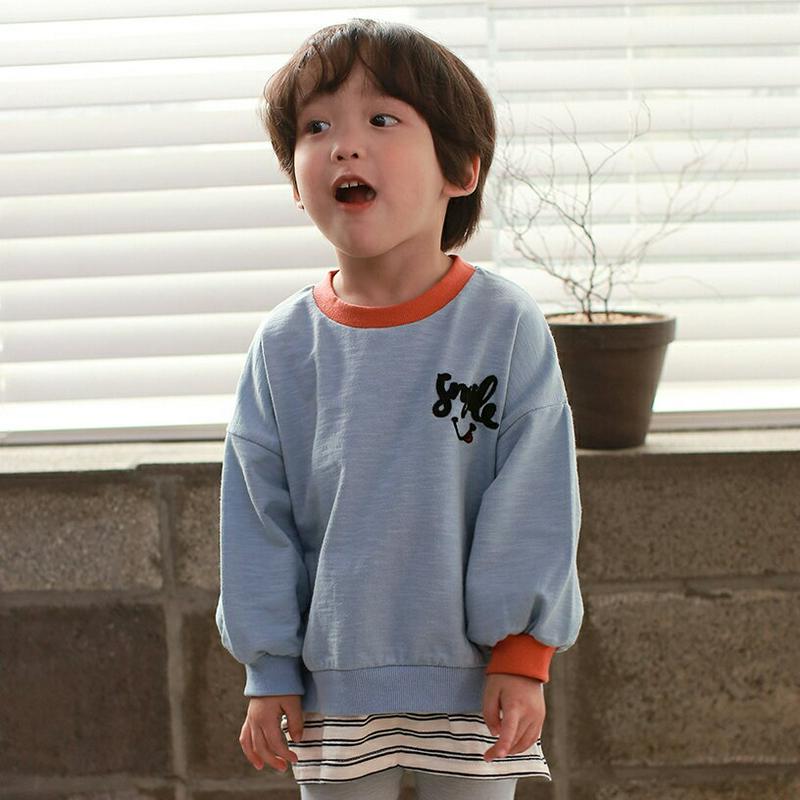【新作10%OFF】スマイルレイヤードヘムスウェット・u04844 キッズ【3~8才】【tops】【トップス スウェット トレー