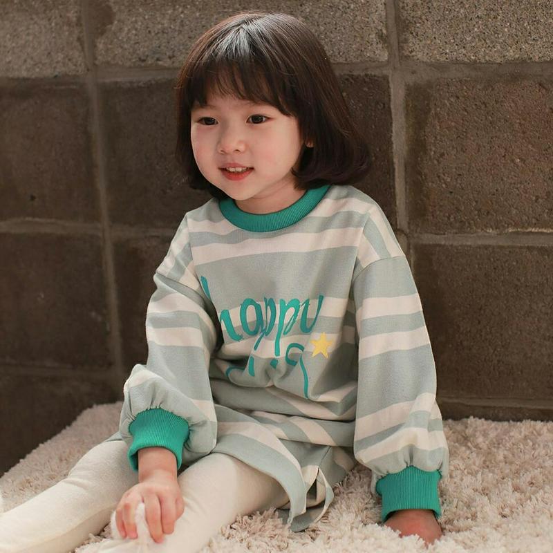 【新作10%OFF】happyボーダーワンピース・u04841 キッズ【3~8才】【ops】【ワンピース ミディ丈 ミディワンピ