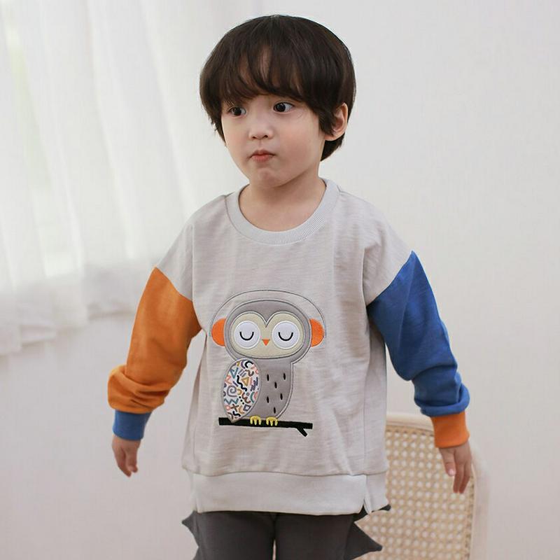 【新作10%OFF】owlカラーブロックスウェット・u04830 キッズ【3~8才】【tops】【トップス スウェット トレーナ