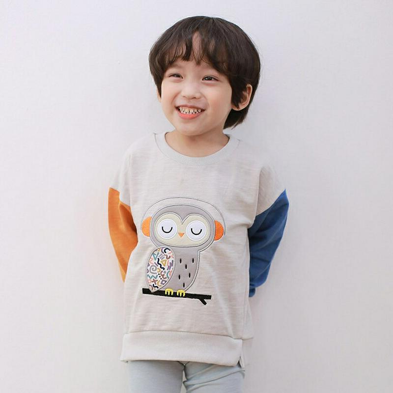 【新作10%OFF】owlカラーブロックスウェット・u04830 キッズ【3~8才】【tops】【トップス スウェット トレーナ