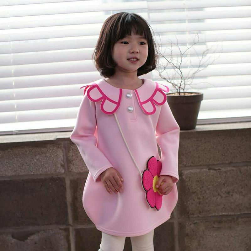 【新作10%OFF】フラワーバッグ付ペタルカラーワンピース・u04839 キッズ【3~8才】【ops】【ワンピース ミディ丈 ミ