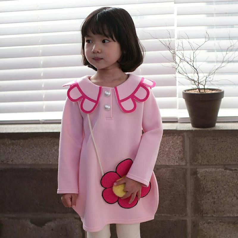 【新作10%OFF】フラワーバッグ付ペタルカラーワンピース・u04839 キッズ【3~8才】【ops】【ワンピース ミディ丈 ミ