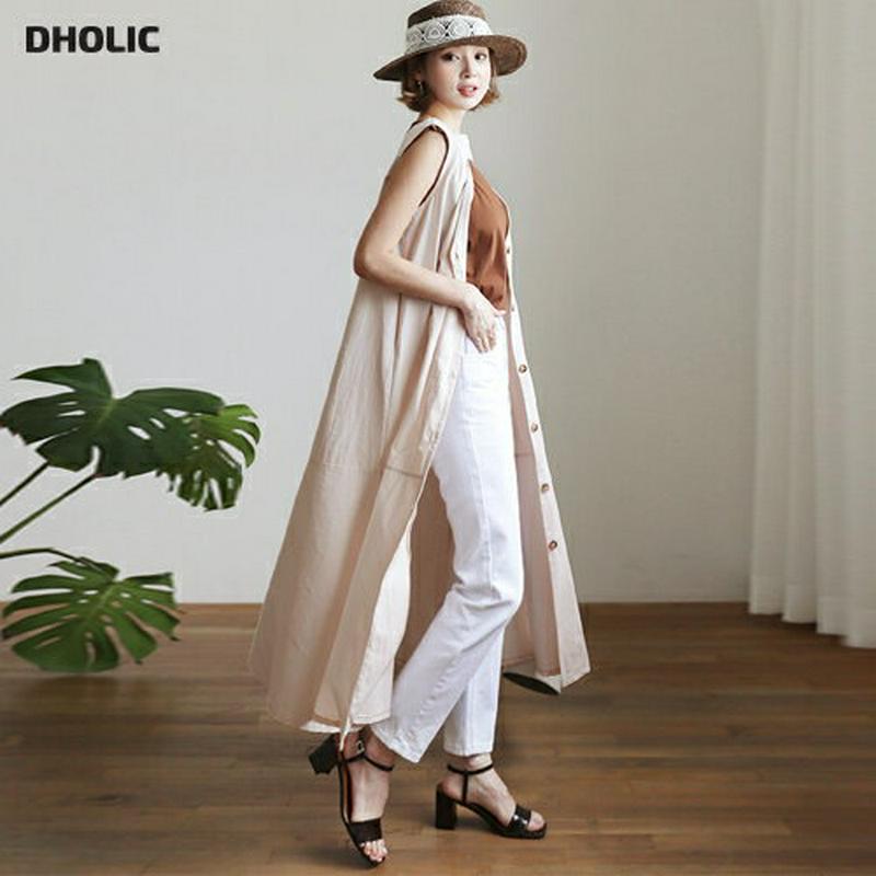 2WAYボタンスリーブレスワンピース・全2色・b56654 レディース【ops】【韓国 ファッション ワンピース ロングワンピー