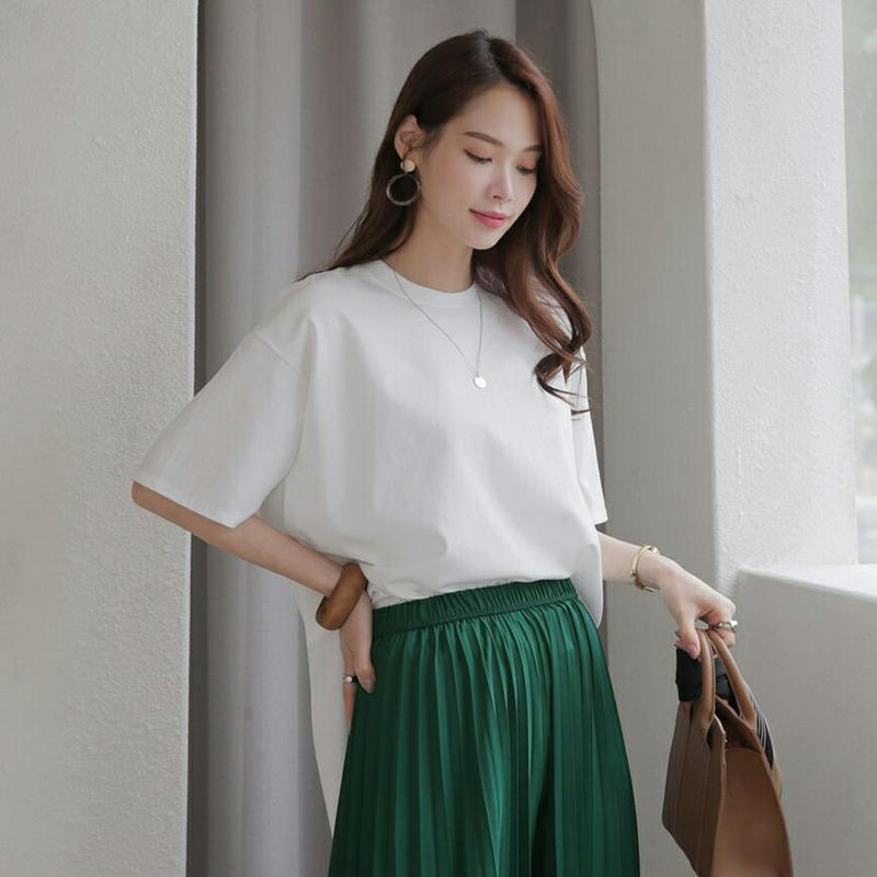 バックスリットルーズTシャツ・全5色・b63567 レディース【tops】【韓国 ファッション トップス Tシャツ 半袖 ハーフ