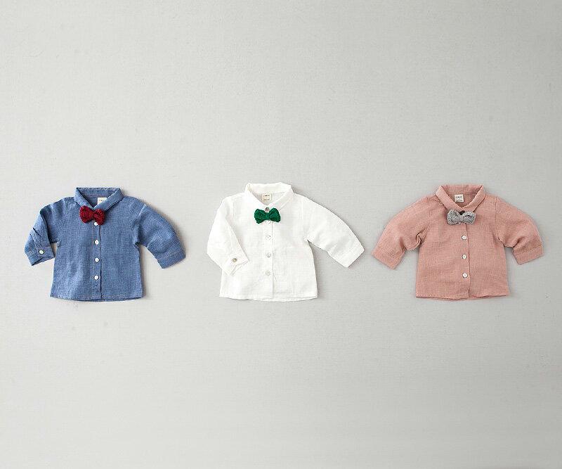 【新作10%OFF】バイオコットンシャツ・u04783 キッズ【0~2才】【tops】【トップス シャツ ロングスリーブ 長袖 