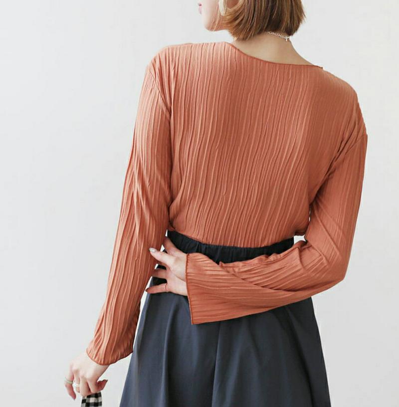 【新作10%OFF】リンクルクロップドTシャツ・全6色・t60547 レディース【tops】【韓国 ファッション トップス Tシ