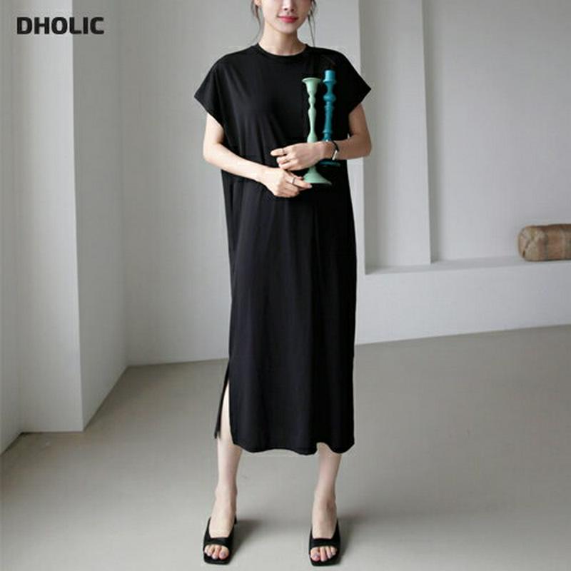 【新作10%OFF】ラウンドネックワンピース・全4色・b63541 レディース【ops】【韓国 ファッション ワンピース ロング