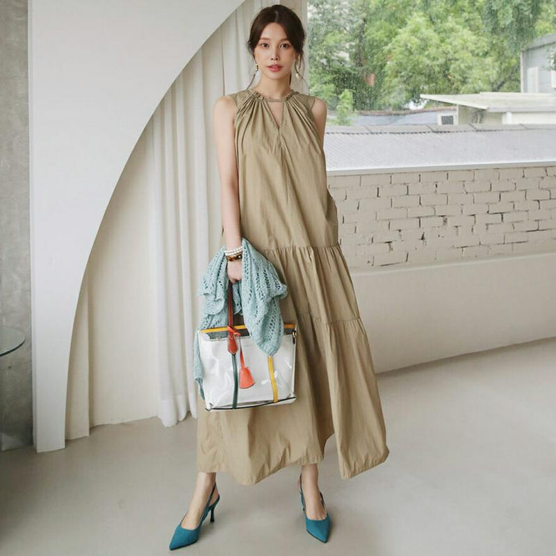 【新作10%OFF】Vネックストラップワンピース・全2色・t63539 レディース【ops】【韓国 ファッション ワンピース ロ