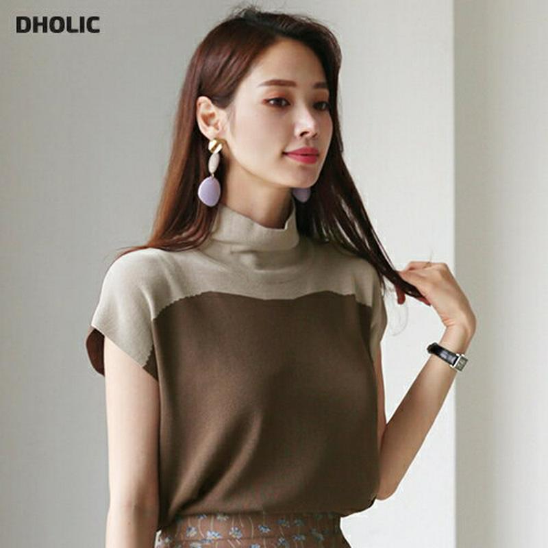 【新作10%OFF】配色ハイネックニット・全3色・b63534 レディース【tops】【韓国 ファッション トップス ニット ニ