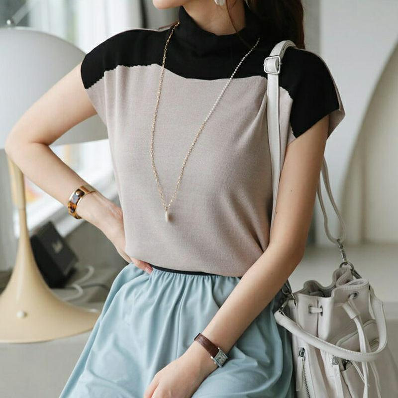 【新作10%OFF】配色ハイネックニット・全3色・b63534 レディース【tops】【韓国 ファッション トップス ニット ニ