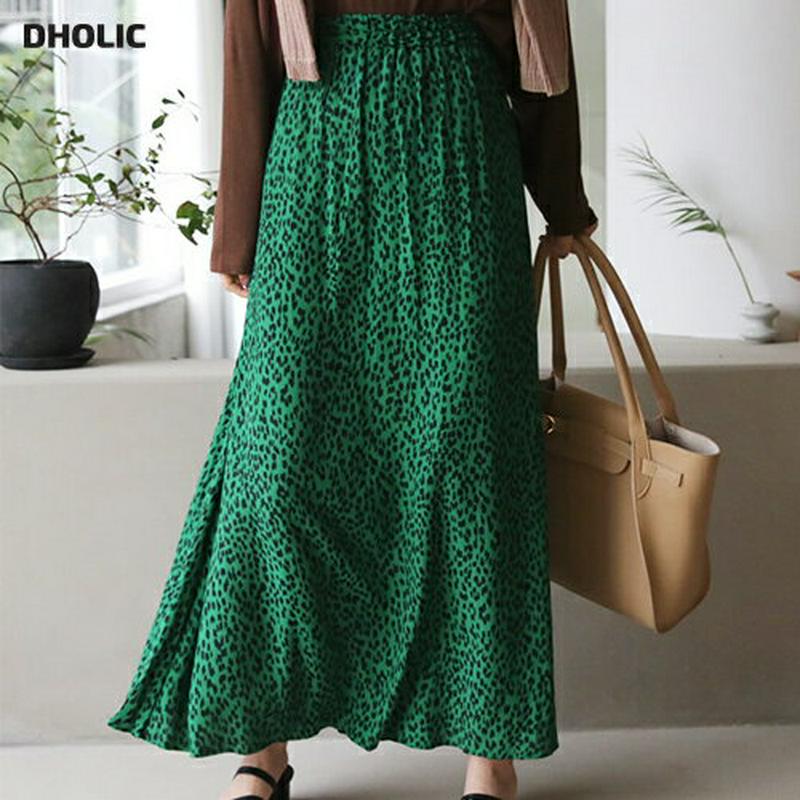 【新作10%OFF】レオパードフレアスカート・全2色・t63553 レディース【sk】【韓国 ファッション スカート ロング ロ