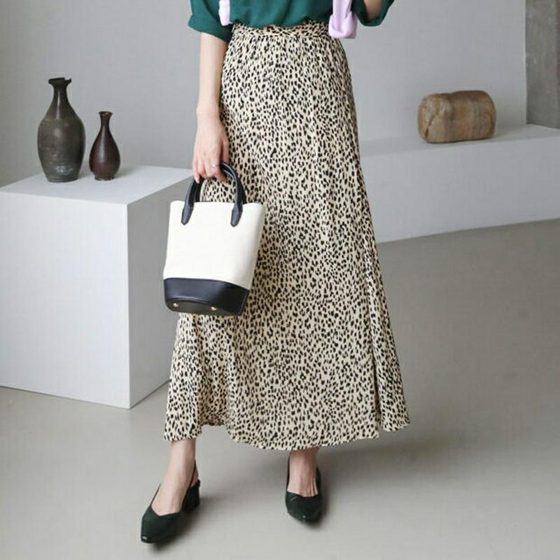 【新作10%OFF】レオパードフレアスカート・全2色・t63553 レディース【sk】【韓国 ファッション スカート ロング ロ