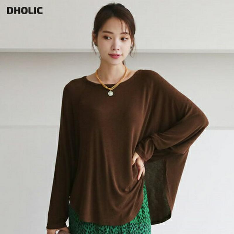 【新作10%OFF】ラグランラウンドヘムTシャツ・全6色・b63547 レディース【tops】【韓国 ファッション トップス T
