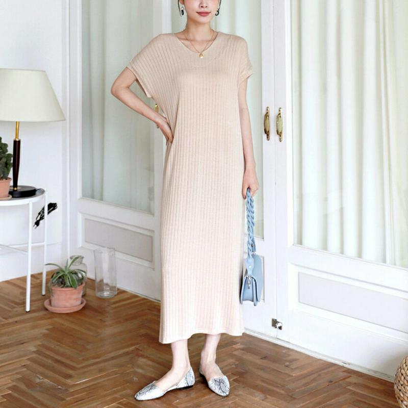 フレンチスリーブニットワンピース・全3色・b63505 レディース【ops】【韓国 ファッション ワンピース ロング ロングワン