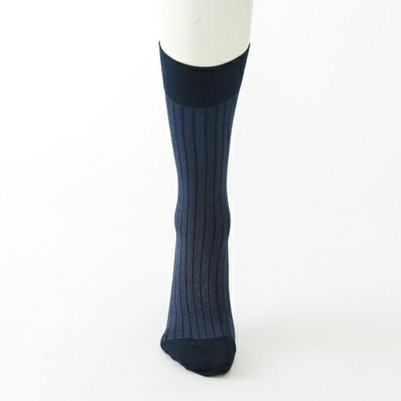 【あす楽】【Tabio MEN】 メンズ◆クールビズ◆綿麻ストライプソックス 27〜29cm / 靴下屋 靴下 タビオ Tabio くつ下 クルー ビジネス メンズ 大きいサイズ L 日本製 父の日