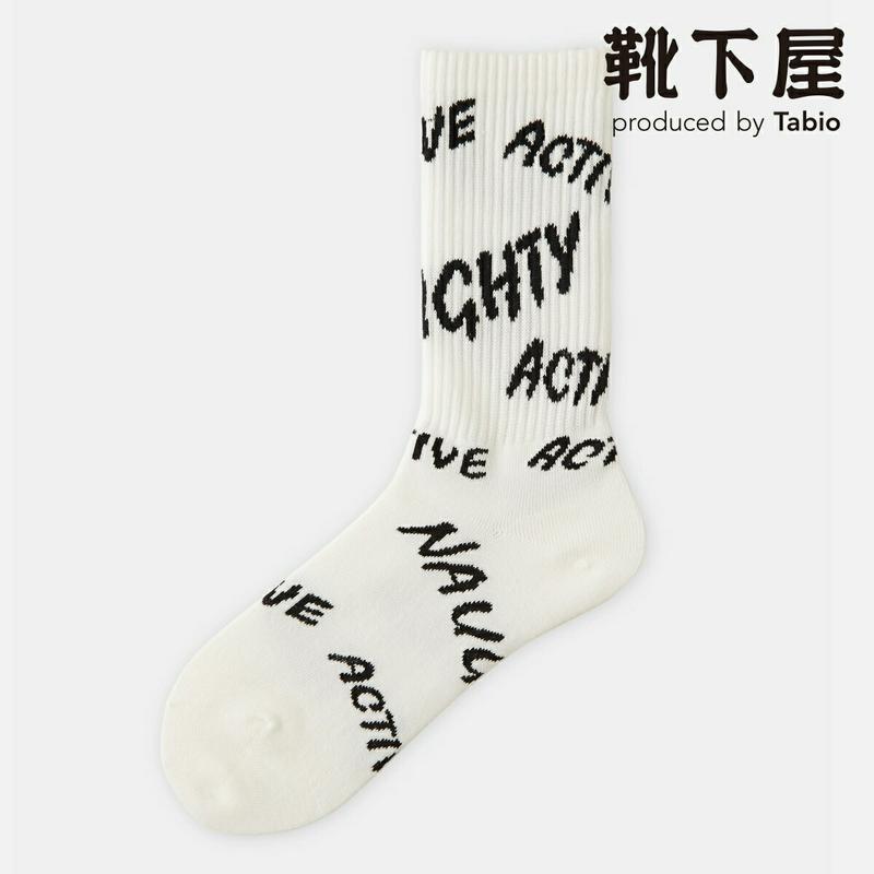 【全品送料無料★〜8/11 23:59迄】【あす楽】【靴下屋】 アメリブランダムロゴソックス / 靴下 タビオ Tabio くつ