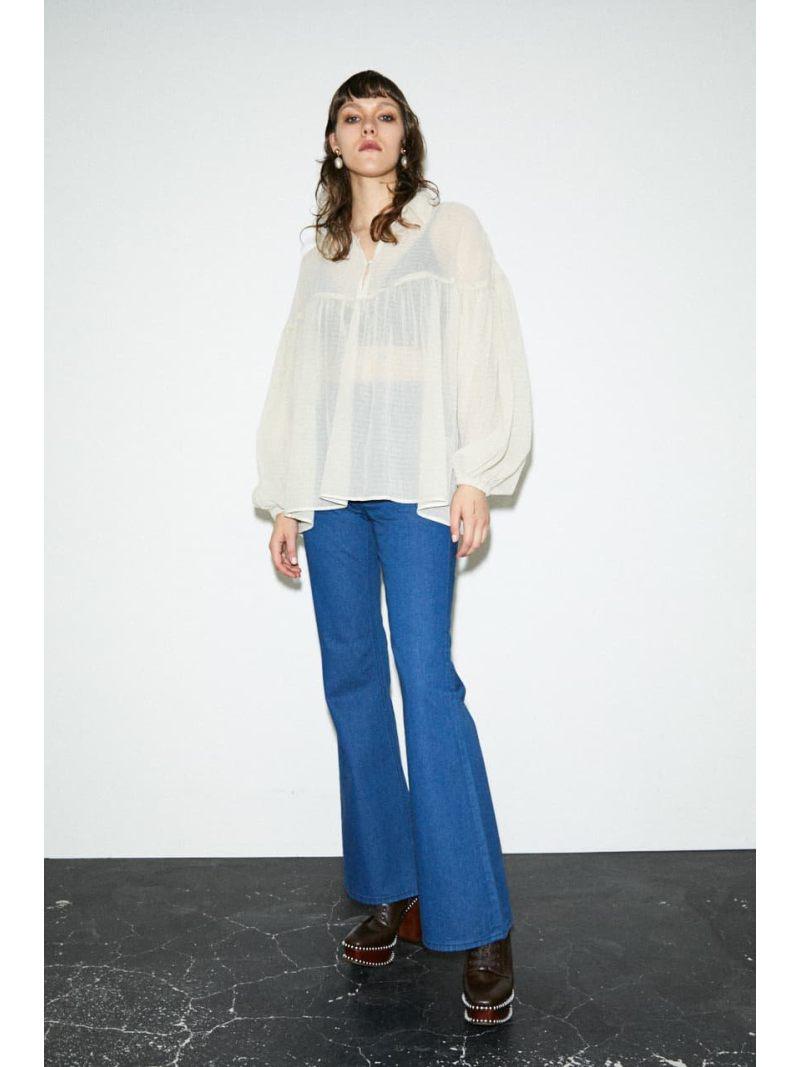 SHEER GATHER LEO ブラウス（MOUSSY）