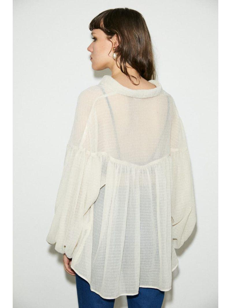 SHEER GATHER LEO ブラウス（MOUSSY）